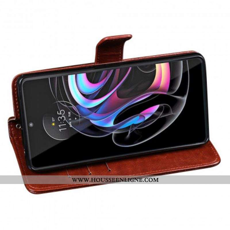 Housse Motorola Edge 20 Pro Simili Cuir IDEWEI