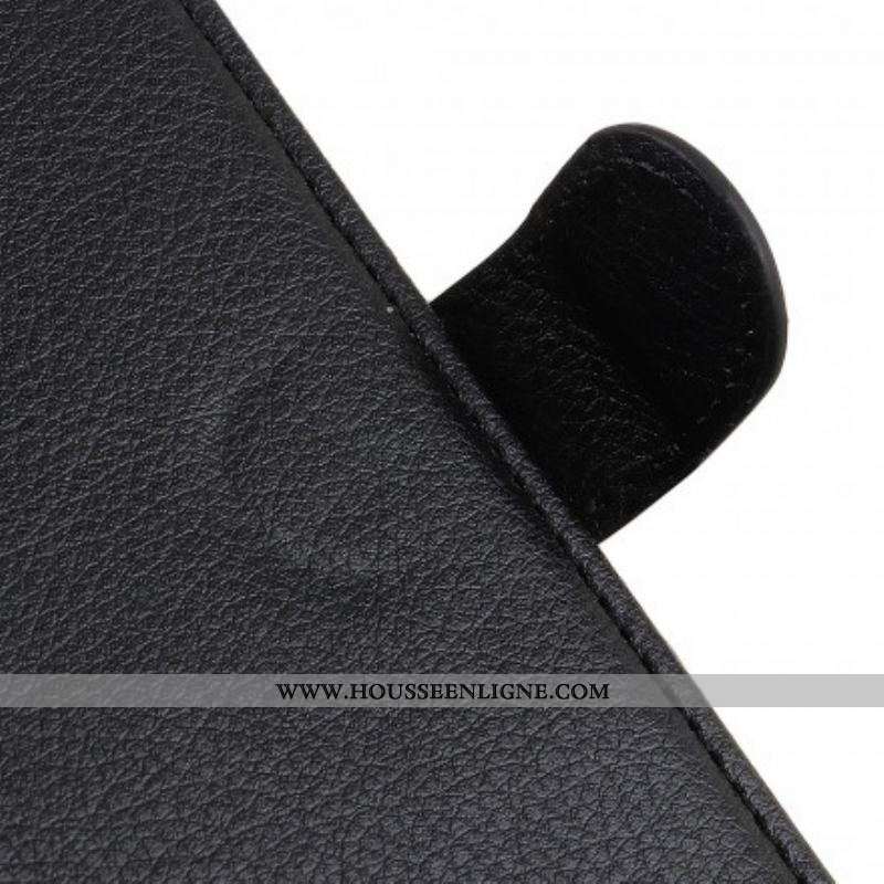 Housse Motorola Edge 20 Pro Simili Cuir Litchi Traditionnel