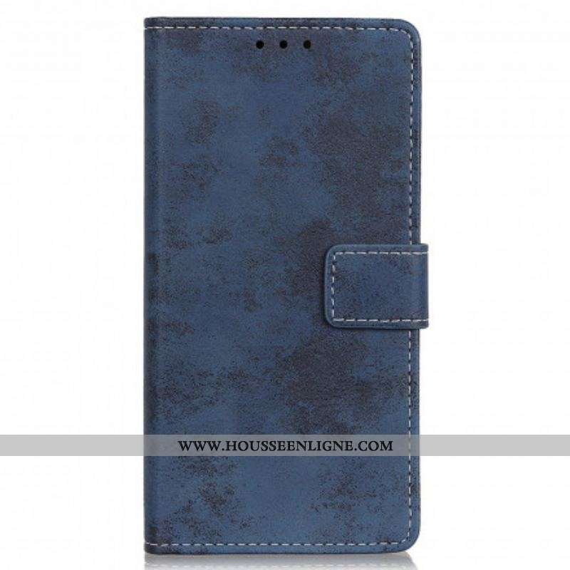 Housse Motorola Edge 20 Pro Simili Cuir Vintage