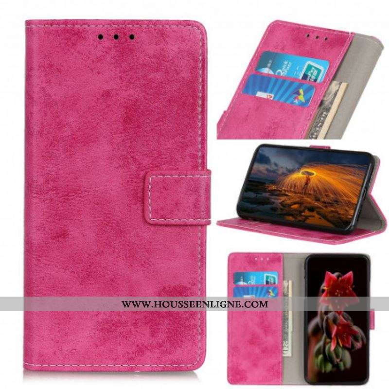 Housse Motorola Edge 20 Pro Simili Cuir Vintage
