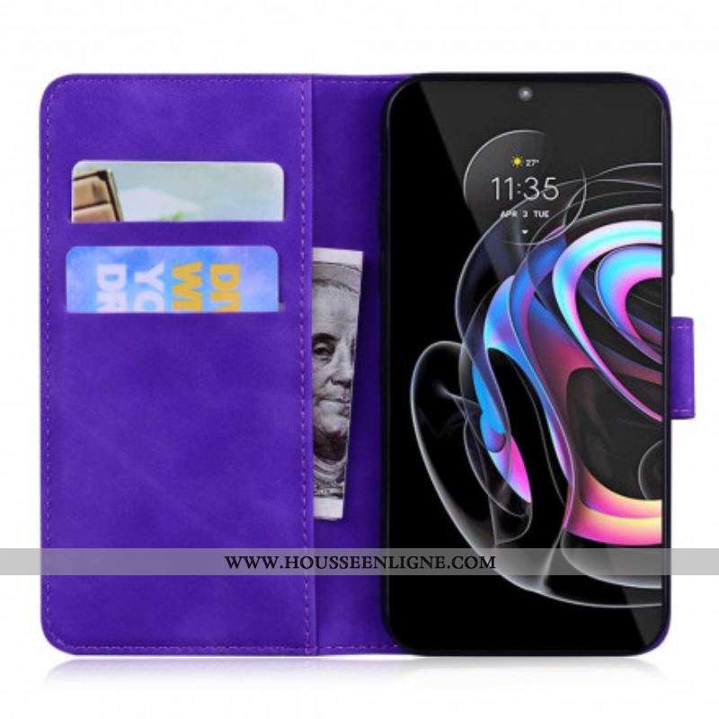 Housse Motorola Edge 20 Pro Style Cuir Vintage Couture