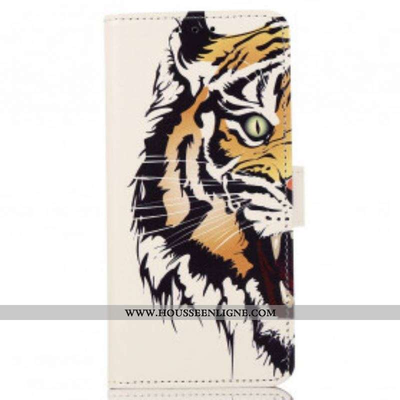 Housse Motorola Edge 20 Pro Tigre Féroce