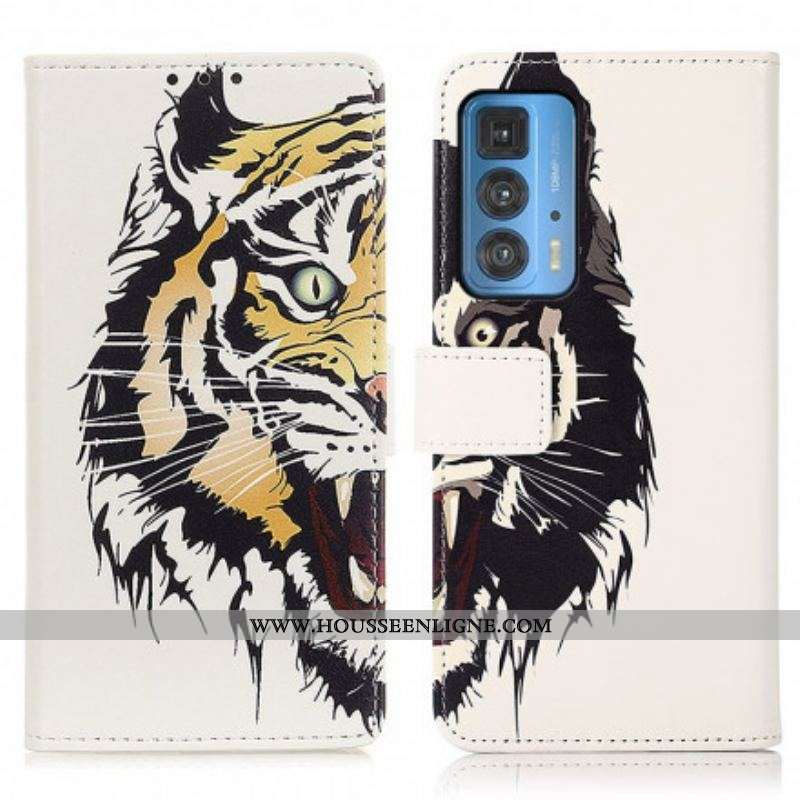 Housse Motorola Edge 20 Pro Tigre Féroce