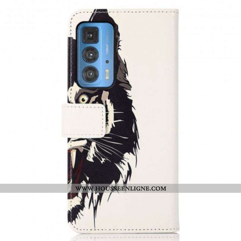 Housse Motorola Edge 20 Pro Tigre Féroce