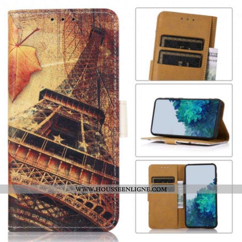 Housse Motorola Edge 20 Pro Tour Eiffel En Automne