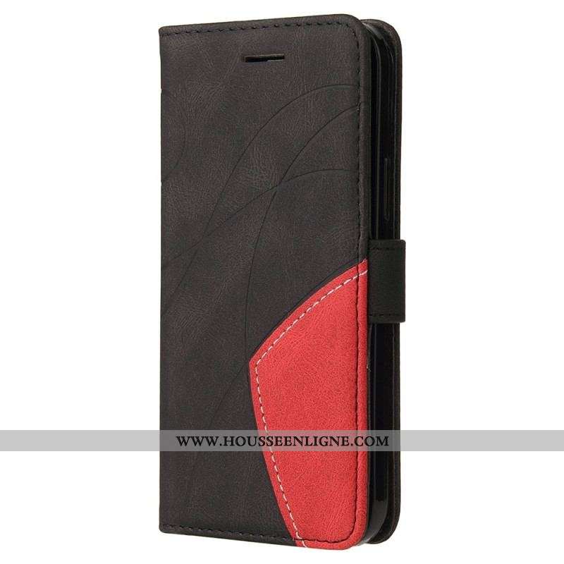 Housse Motorola Edge 20 Simili Cuir Bicolore Signature