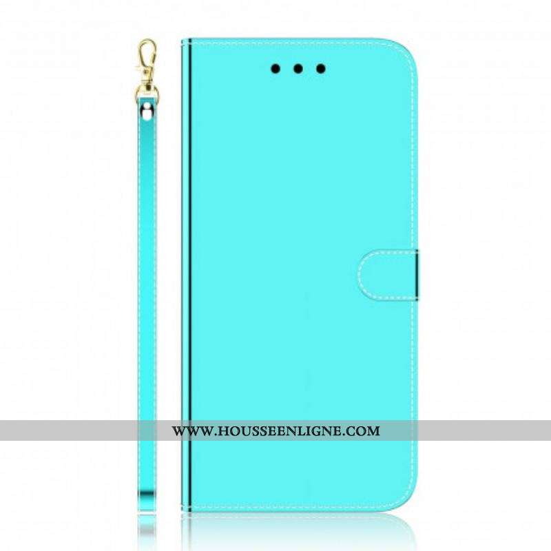 Housse Motorola Edge 20 Simili Cuir Couverture Miroir