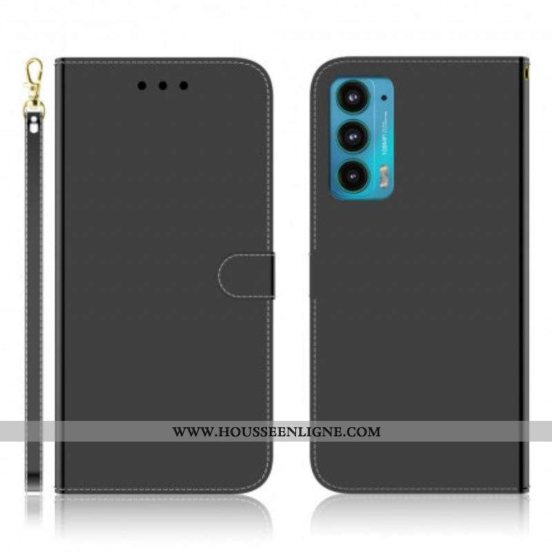 Housse Motorola Edge 20 Simili Cuir Couverture Miroir