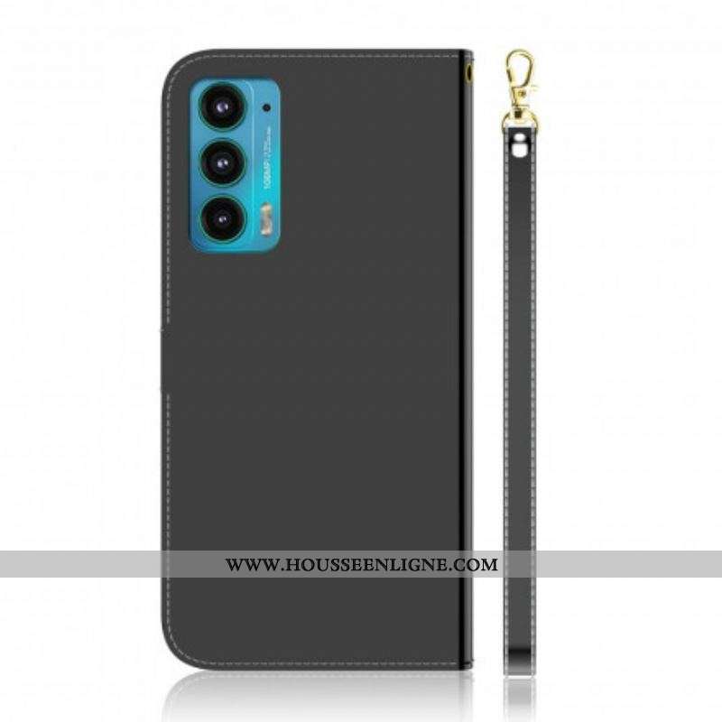 Housse Motorola Edge 20 Simili Cuir Couverture Miroir