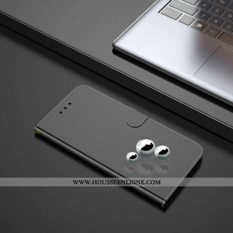 Housse Motorola Edge 20 Simili Cuir Couverture Miroir