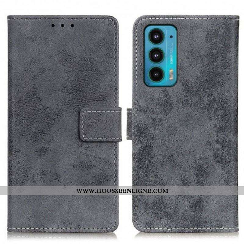 Housse Motorola Edge 20 Simili Cuir Vintage