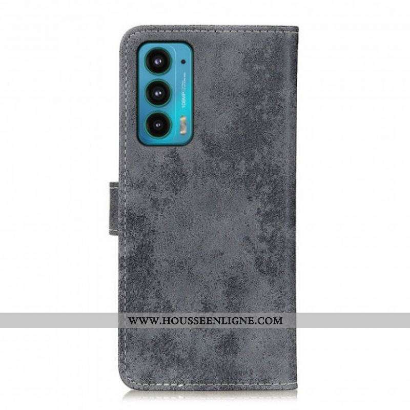 Housse Motorola Edge 20 Simili Cuir Vintage