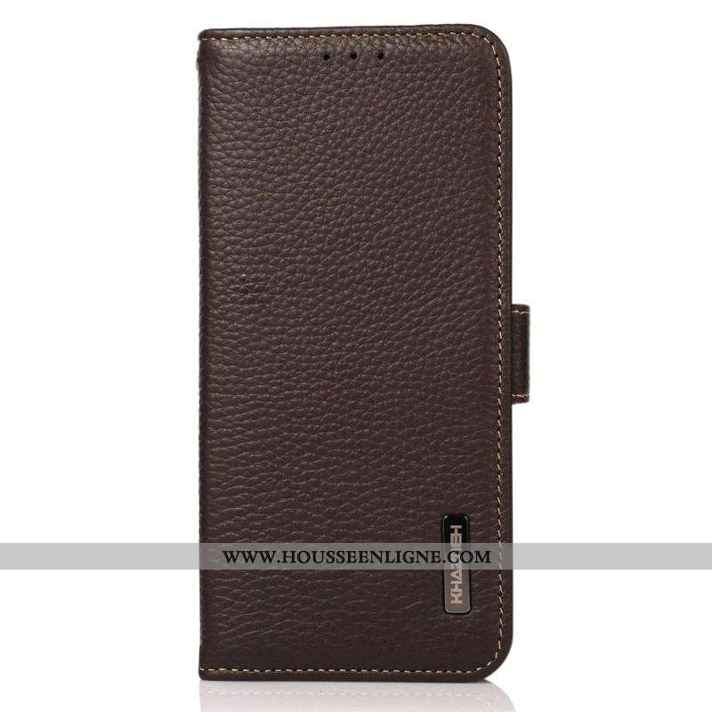 Housse Motorola Edge 40 Pro Cuir Litchi KHAZNEH RFID