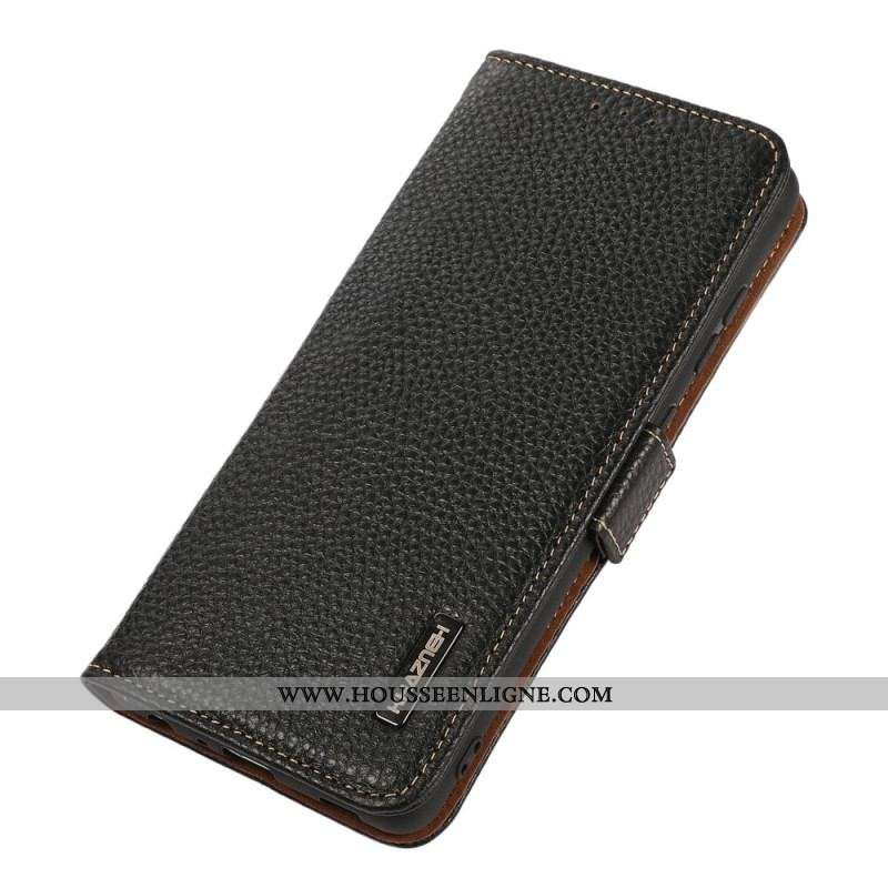 Housse Motorola Edge 40 Pro Cuir Litchi KHAZNEH RFID