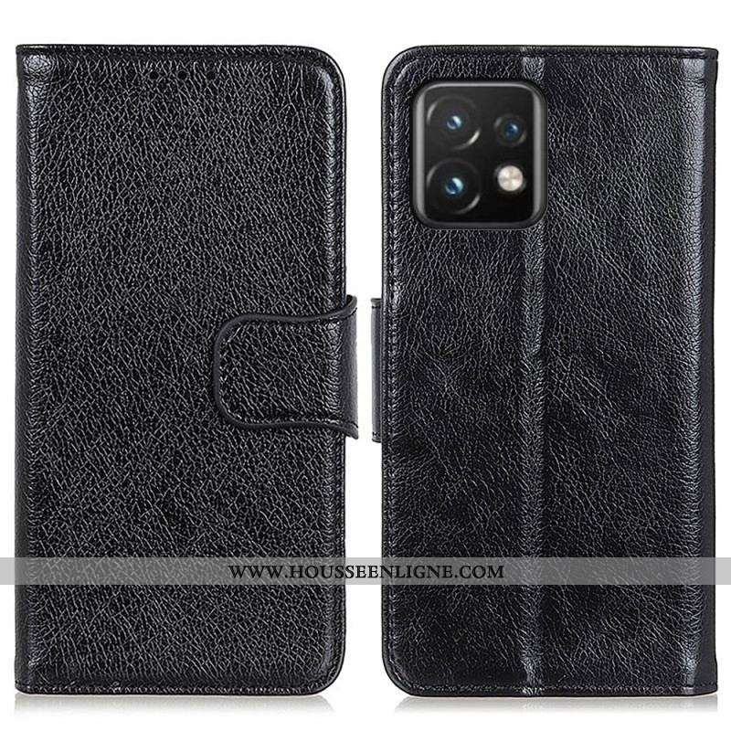 Housse Motorola Edge 40 Pro Cuir Nappa Fendu