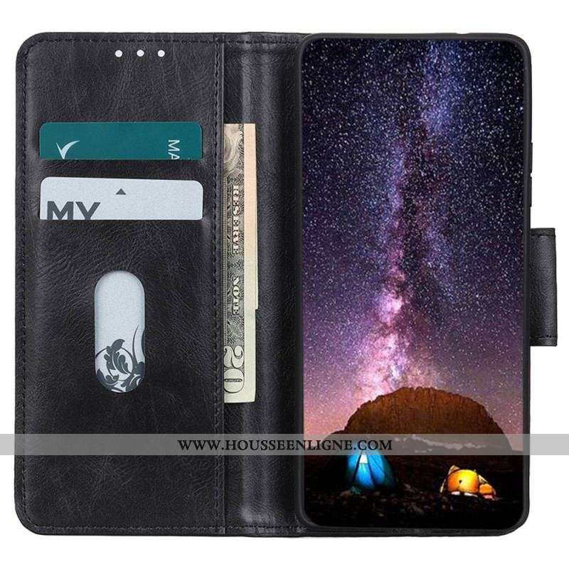 Housse Motorola Edge 40 Pro Style Cuir Fermoir Réversible