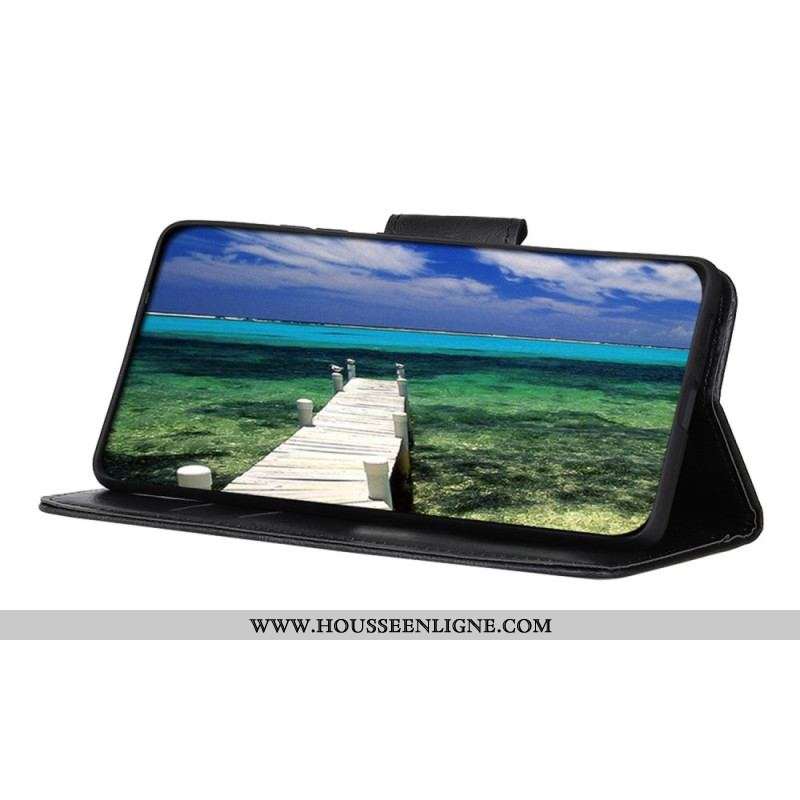 Housse Motorola Edge 40 Pro Style Cuir Fermoir Réversible