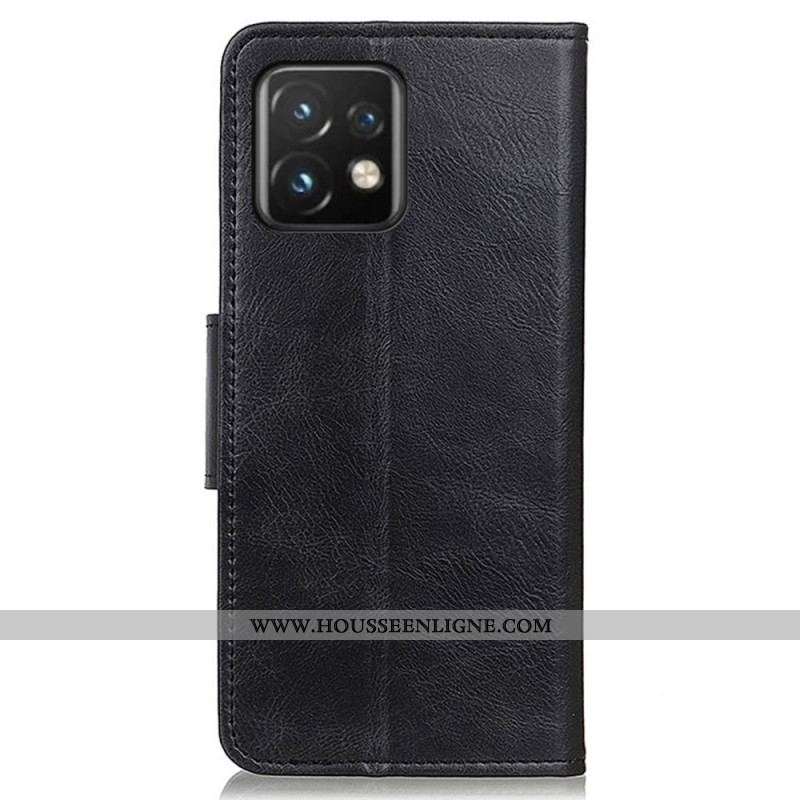 Housse Motorola Edge 40 Pro Style Cuir Fermoir Réversible