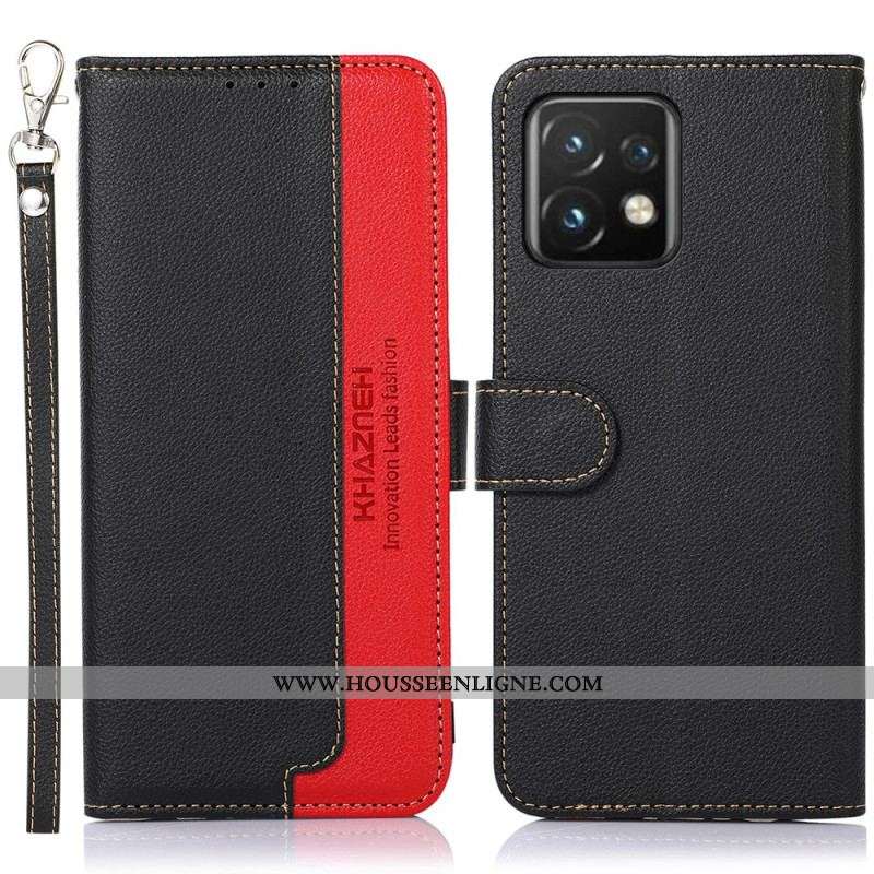 Housse Motorola Edge 40 Pro Style Litchi RFID KHAZNEH