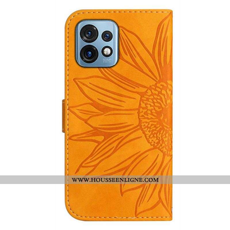 Housse Motorola Edge 40 Pro Tournesol à Lanière