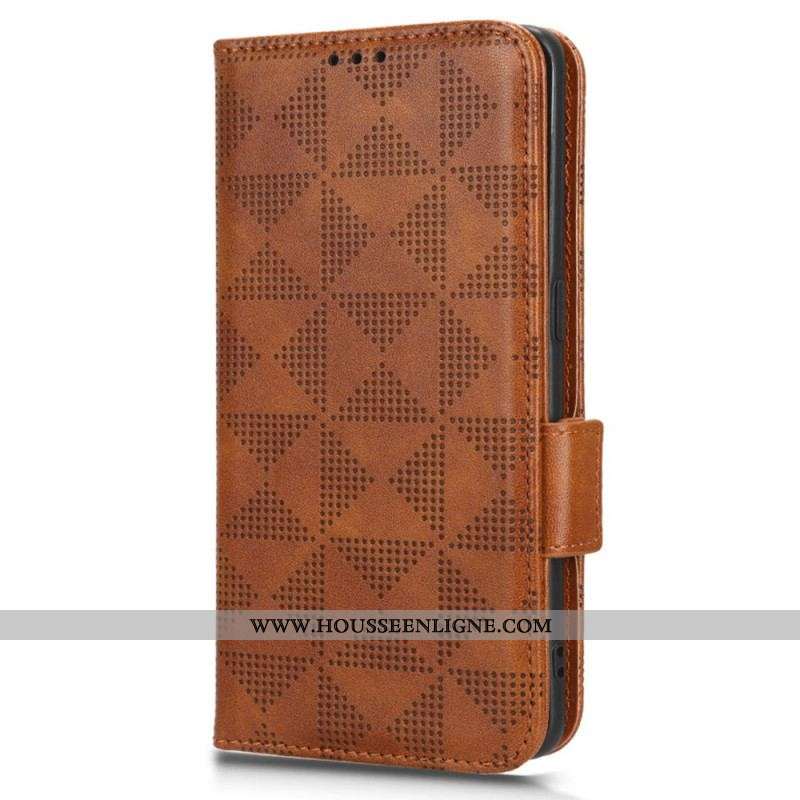 Housse Motorola Edge 40 Pro Triangles avec Lanière