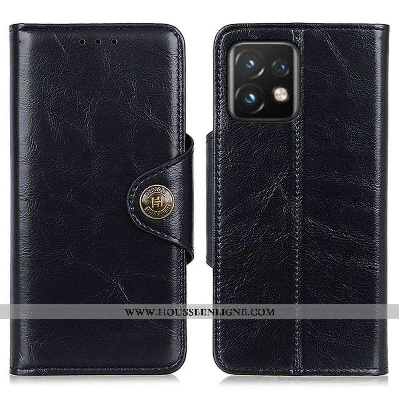 Housse Motorola Edge 40 Pro Verni Bouton KHAZNEH