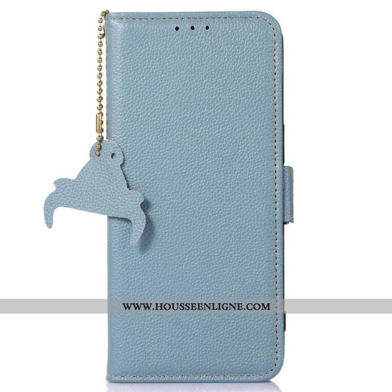 Housse Motorola Edge 40 Pro Vrai Cuir RFID