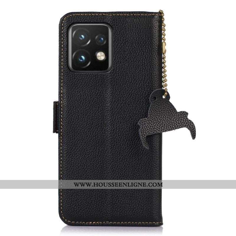 Housse Motorola Edge 40 Pro Vrai Cuir RFID