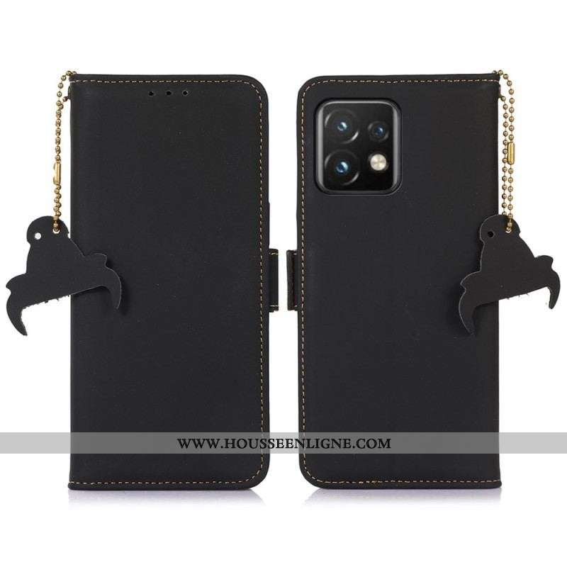 Housse Motorola Edge 40 Pro Véritable Cuir RFID