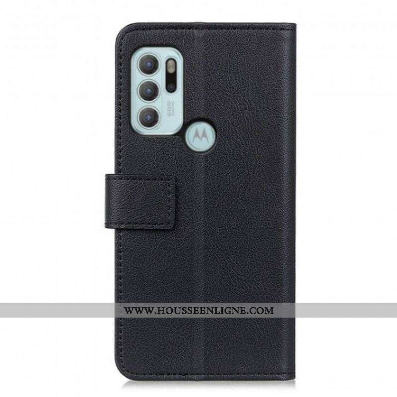 Housse Motorola G60s Effet Cuir Classique