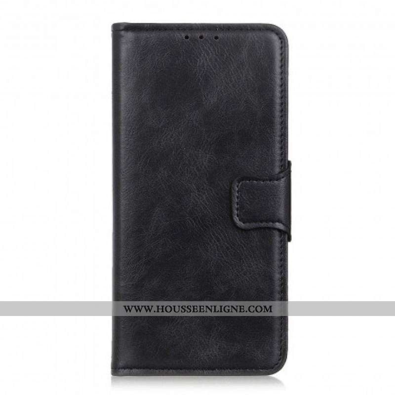 Housse Motorola G60s Effet Cuir Fermoir Réversible