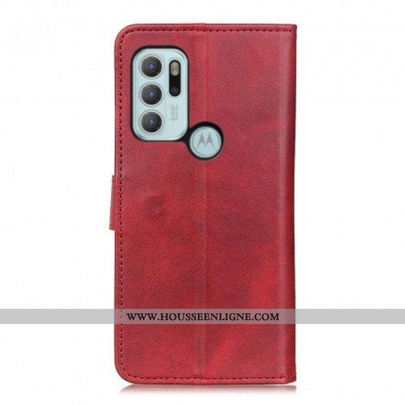 Housse Motorola G60s Effet Cuir Mat