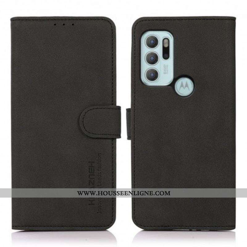 Housse Motorola G60s Effet Cuir Texturé KHAZNEH