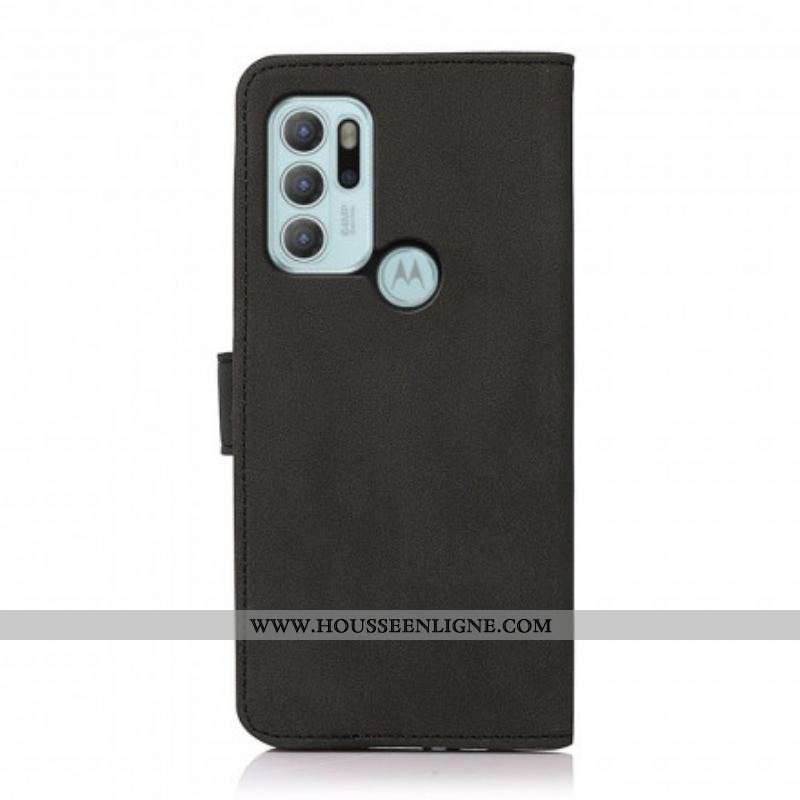 Housse Motorola G60s Effet Cuir Texturé KHAZNEH