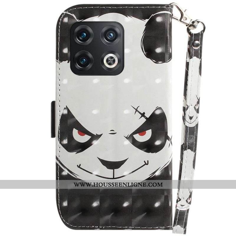 Housse OnePlus 10 Pro 5G Angry Panda à Lanière