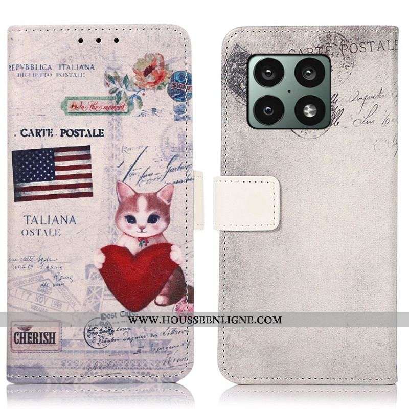 Housse OnePlus 10 Pro 5G Chat Voyageur