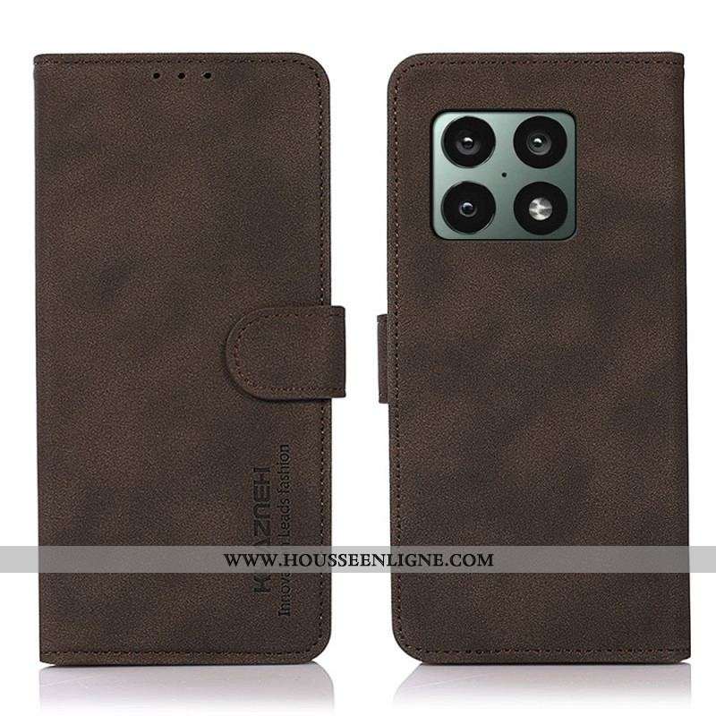 Housse OnePlus 10 Pro 5G Effet Cuir Fashion KHAZNEH