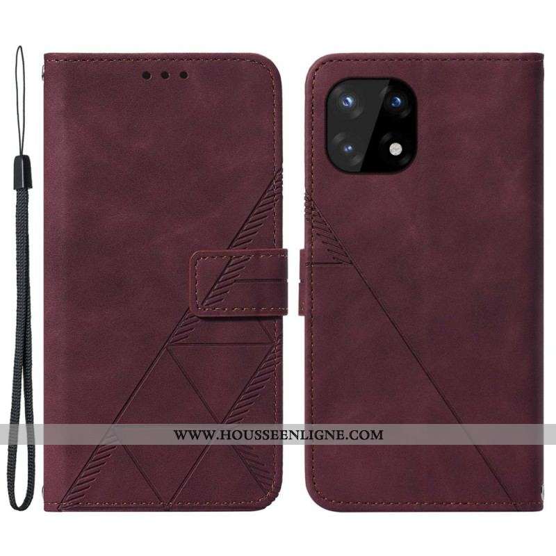 Housse OnePlus 10 Pro 5G Effet Cuir Pyramide