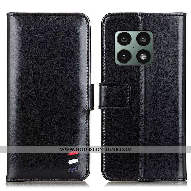 Housse OnePlus 10 Pro 5G Effet Cuir Tricolore