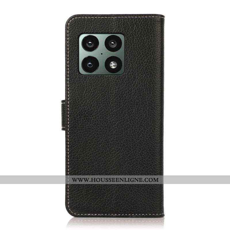 Housse OnePlus 10 Pro 5G Litchi Coutures Apparentes