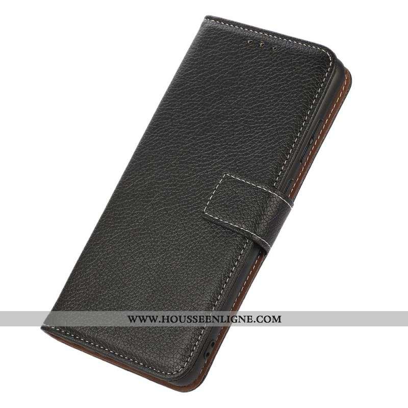 Housse OnePlus 10 Pro 5G Litchi Coutures Apparentes