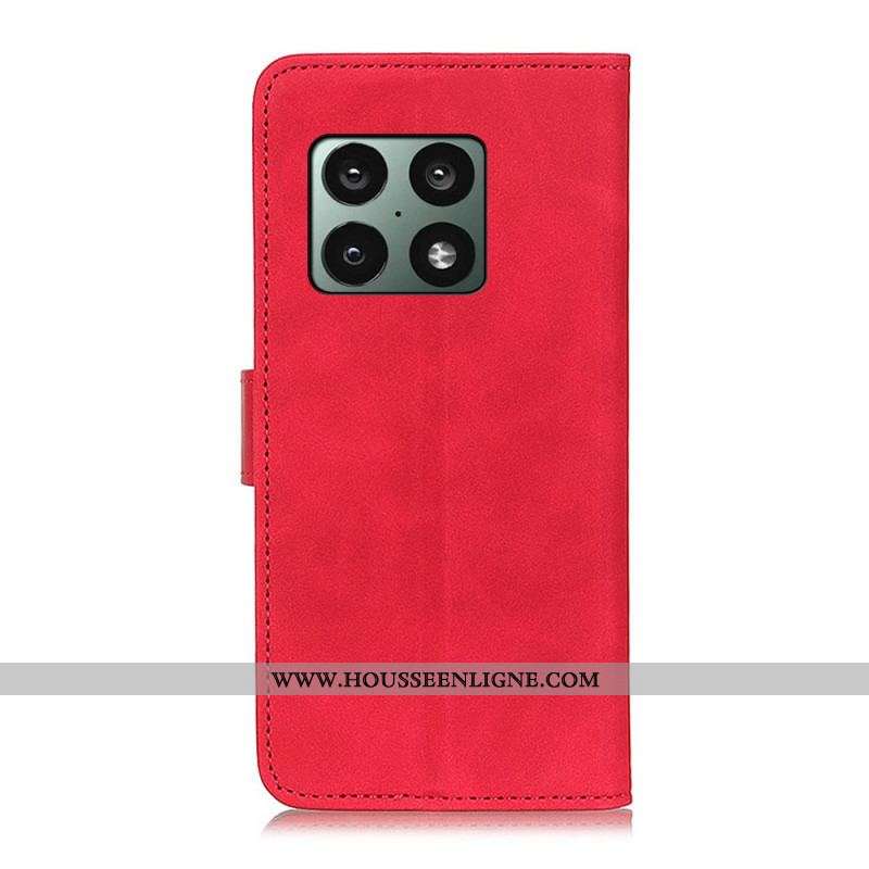 Housse OnePlus 10 Pro 5G Matte Effet Cuir Vintage KHAZNEH