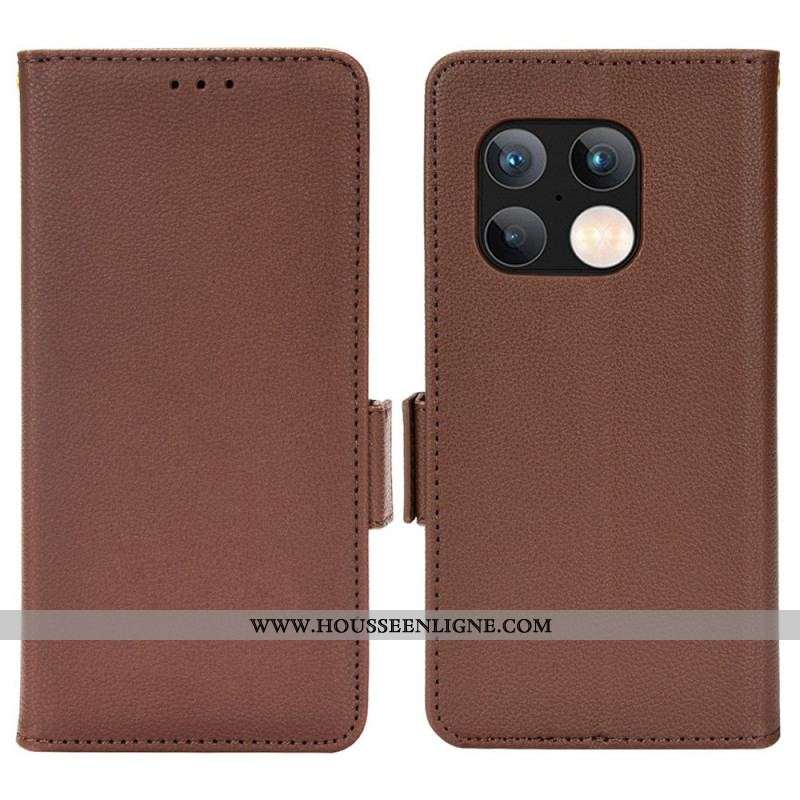 Housse OnePlus 10 Pro 5G Rabat Double Litchi New Colors
