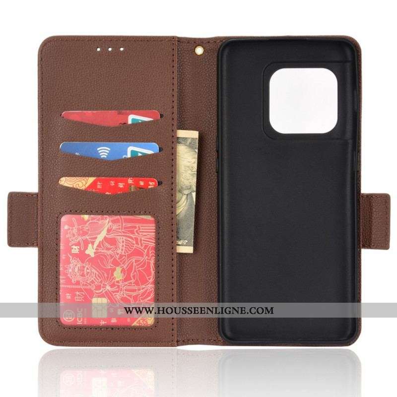 Housse OnePlus 10 Pro 5G Rabat Double Litchi New Colors
