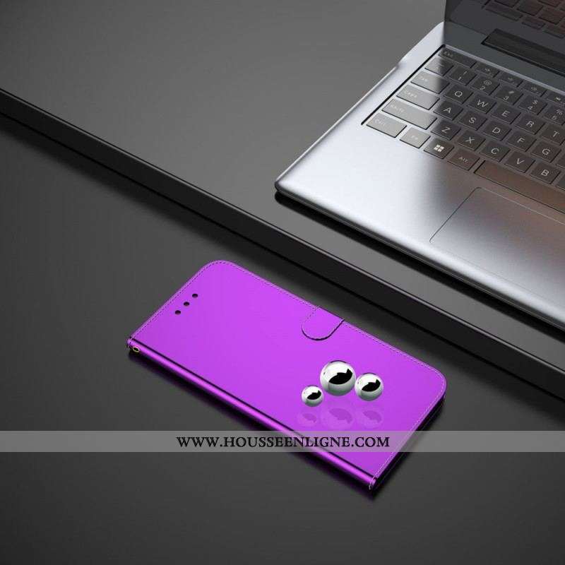 Housse OnePlus 10 Pro 5G Simili Cuir Couverture Miroir