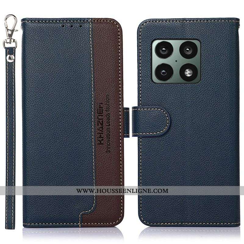 Housse OnePlus 10 Pro 5G Style Litchi RFID KHAZNEH
