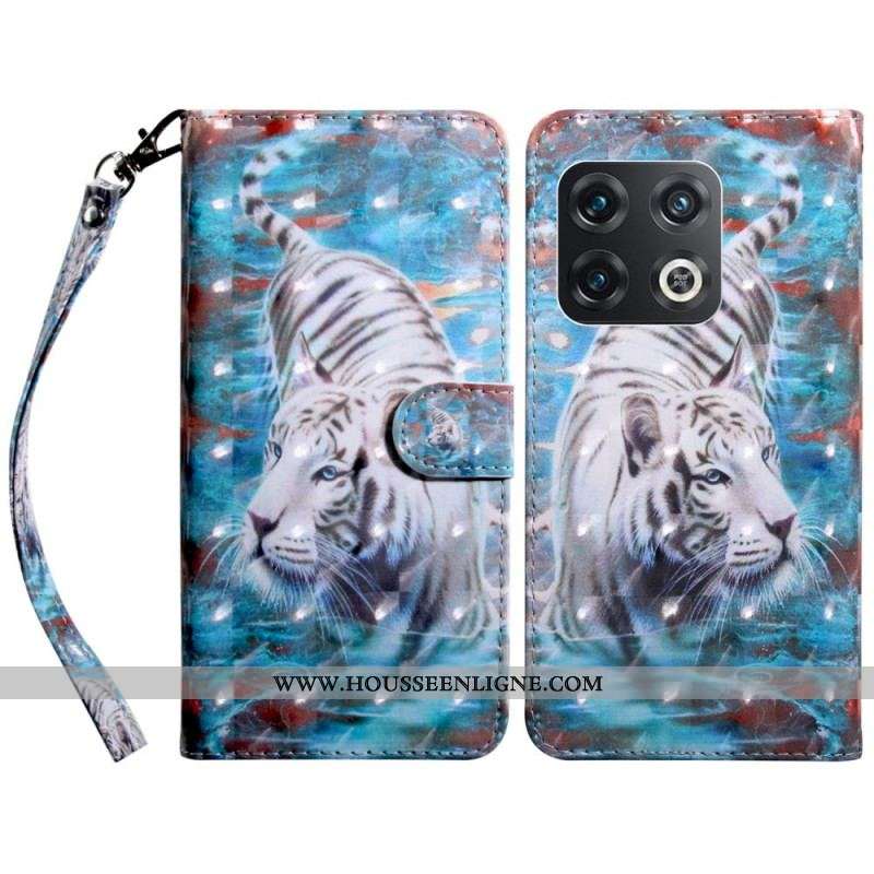 Housse OnePlus 10 Pro 5G Tigre à Lanière