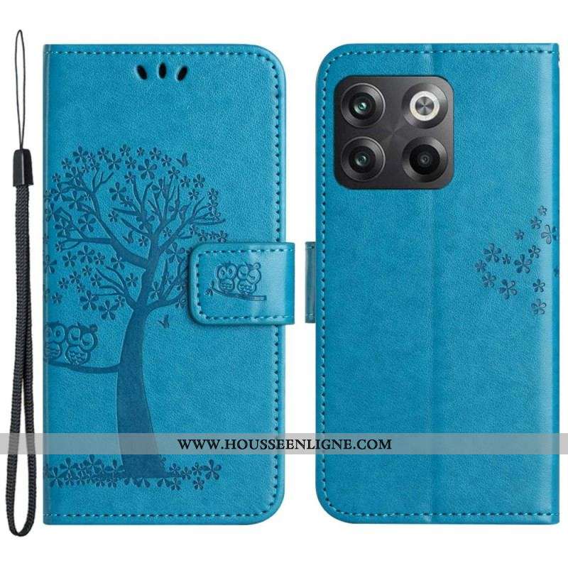 Housse OnePlus 10T 5G Arbre au Hiboux à Lanière