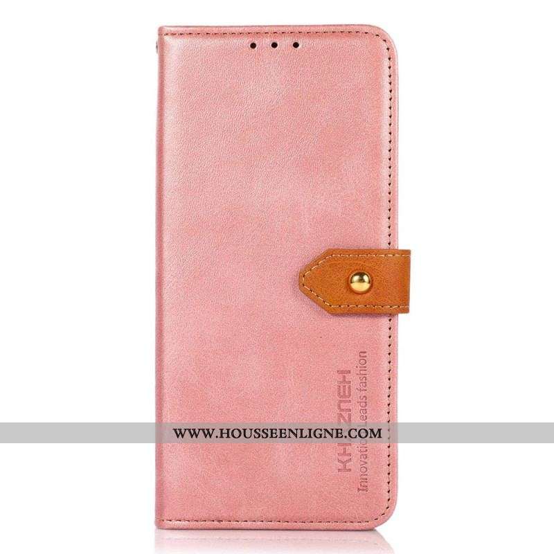 Housse OnePlus 10T 5G Bicolore Fermoir Doré KHAZNEH
