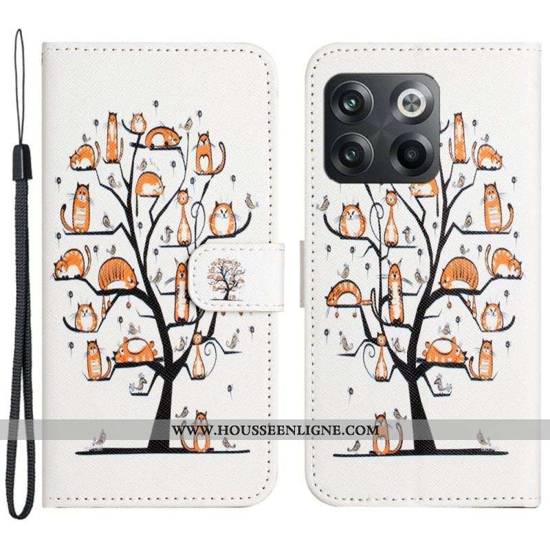 Housse OnePlus 10T 5G Chats dans l'Arbre à Lanière